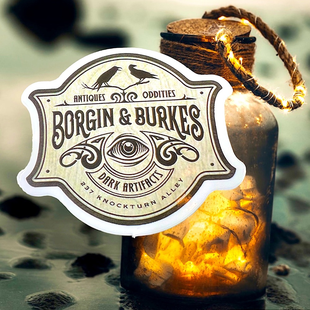 BORGIN & BURKES Witchy Sorceress Supreme Potion B0ttle LabelSticker Spell Occult